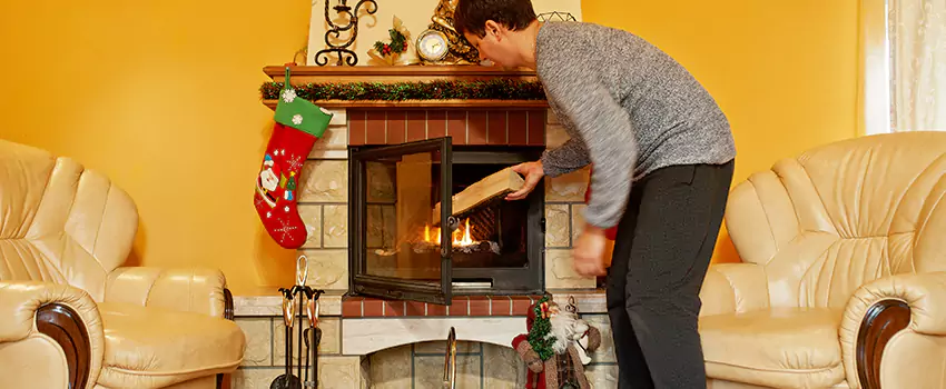 Rusted Metal Fireplace Restoration in Knoxville, Tennessee